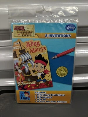 Jake y los Piratas del País de Nunca Jamás Pack de 8 Invitaciones - Pegatinas Guardar la Fecha Foto 1 de 2