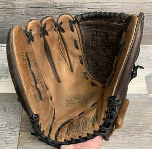 Rawlings RBG36TBR 12.5" Brown Leather Baseball Glove Mitt LHT Left Hand Throw - Picture 1 of 5
