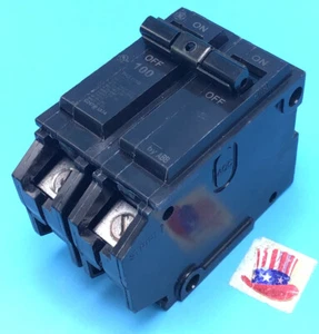 ORIGINAL New Circuit Breaker GE THQL21100 100 Amp 2 Pole 120/240V Type THQL - Picture 1 of 2