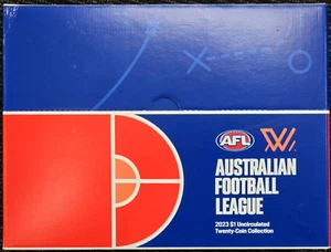 Australian 2023 AFL Australian Football League - Display Box & 10 Empty Folders - Picture 1 of 3
