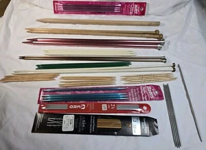 Knitting Needles Mixed Lot-Boye, Susan Bates, Brittany Aero Crystal Palace Yarn - Picture 1 of 13