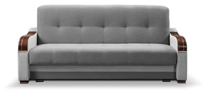 Grau Schlafsofa VOLTA wasserabweisendes Bettkasten Schlaffunktion Wohnzimmer - Bild 1 von 8