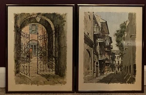 "2 impresiones enmarcadas de metal color cobre Don Davey, Nueva Orleans, 1968, 13,25 x 10,25""" - Imagen 1 de 9