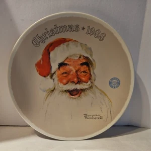 1988 Norman Rockwell “Santa Claus” Plate – Edwin M. Knowles Excellent Condition  - Picture 1 of 5