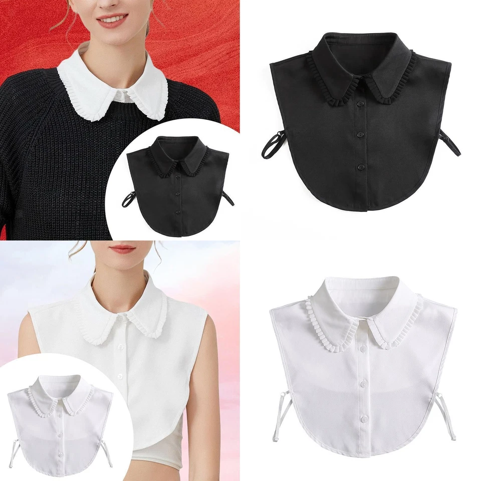 Colletto finto con volant Colletto finto finto Abito professionale Camicetta - Immagine 1 di 1