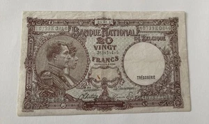 1945 Belgium 20 Francs - Banknote Prefix 10739E0846 (142) - Picture 1 of 2