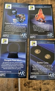 2025 SDCC EXCLUSIVE MASTER REPLICAS STAR TREK STARGATE ORPHAN 4 CARD PROMO SET - Picture 1 of 1
