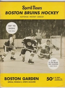 1967/68 BOSTON BRUINS VS MONTREAL CANADIENS PROGRAM 1/25/68 EXCELLENT CONDITION - Picture 1 of 5