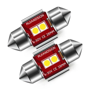 28MM 3030 2 LED Lampadina Auto Luce Interna DE3175 Targa Luce 6-30V Bianco caldo - Imagen 1 de 8
