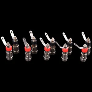 5 PAIRS Speaker Audio Terminal Binding Post Spring Loaded Type Nickel Plated - Picture 1 of 5
