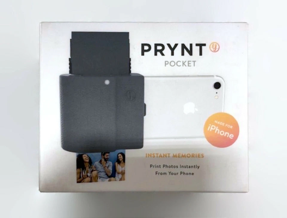 NEW Prynt Pocket Instant Photo Printer for iPhone Graphite PW310001-DG 2x3 zink - Image 1 of 1