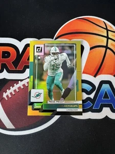 2022 Panini Donruss Premium Set Jaelan Phillips GOLD PRESS PROOF #128 Dolphins - Picture 1 of 2