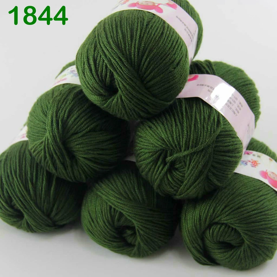Sale 6Skeinsx50gr DK Baby Cashmere Silk Wool Hand Knitting Scarf Crochet Yarn 44 - Image 1 of 4