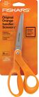 Fiskars Right-Handed Bent Multi-Purpose Scissors 8 inch, Contoured, Orange