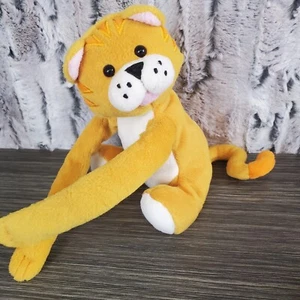 Purrfect Pals Plush Stuffed Animal LONG ARMS Cat Orange Tabby 2001 Beantush 7" - Picture 1 of 7
