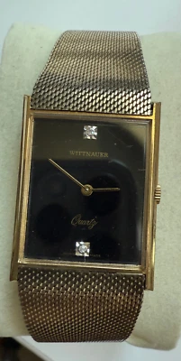 Wittnauer мужской бак кварца Дата позолоченный центральные секунды. Новый ремень, аккумулятор - Изображение 1 из 4