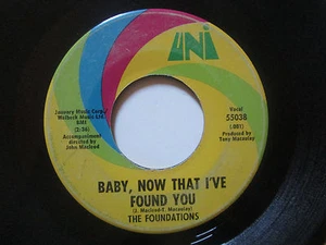 The Foundations Come On Back To Me b/w Baby Now That I've Found You Soul 45 - Picture 1 of 1