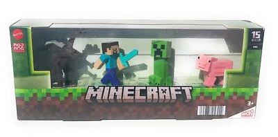 ¡NUEVO! Juego de 4 figuras coleccionables Minecraft Micro Collection con Ender Dragon Foto 1 de 2