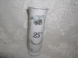 Jarrón vintage Lefton 25 aniversario 25 con etiqueta 1984 excelente estado - Imagen 1 de 4
