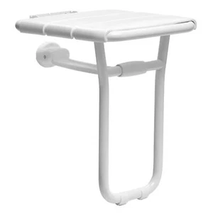 Kingfisher Wall Mounted Shower Seat with White Powder Coated Legs - Picture 1 of 5
