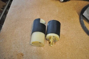 HUBBELL HBL2311 2313 20A 125V PLUG SET MALE FEMALE - Picture 1 of 2