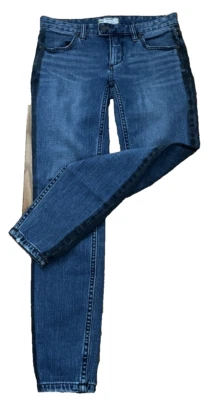 Free People Womens Jeans Low Rise Skinny Black Accent Blue Denim size 24 - Image 1 of 4