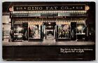 Los Angeles California~Sing Fat Co Inc Oriental Emporium @ Night~Vtg Postcard