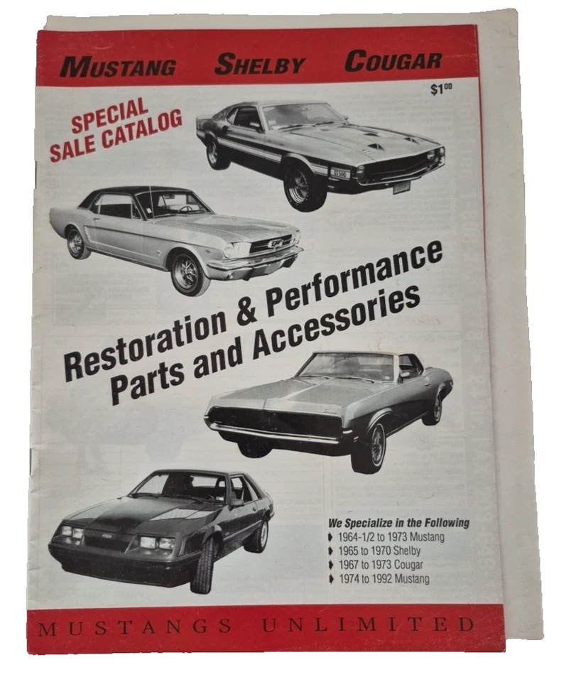 Mustangs Inc Mustang,Shelby,Cougar Parts Catalog - Image 1 of 4