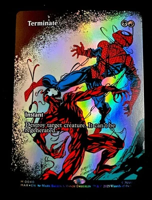 Terminate FOIL Comic Poster Showcase NM Marvel Spiderman MTG MAGIC THE GATHERING - Image 1 of 2