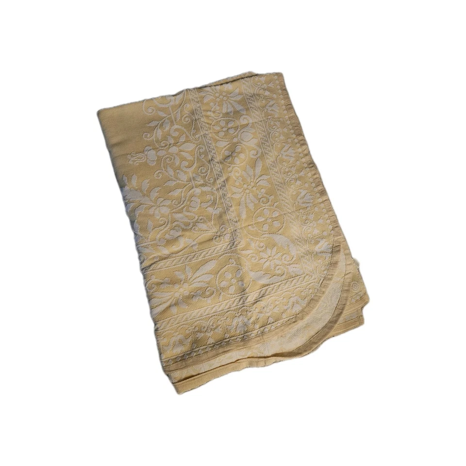 Cobertor boho vintage amarillo y blanco doble/completo Foto 1 de 4