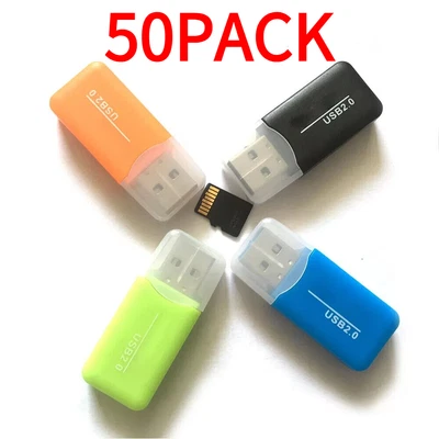 50 Stck. MicroSD USB Stecker Adapter Micro SD Kartenleser Standard USB Laufwerk GROSSE MENGE - Bild 1 von 4