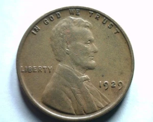1929 LINCOLN CENT PENNY VERY FINE / EXTRA FINE VF/XF ORIGINAL VF/XF 99c SHIP - Picture 1 of 2