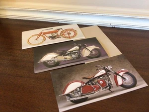 Set of 3 Indian Motorcycle Birthday Greeting Cards With Envelopes Made In USA - Picture 1 of 10