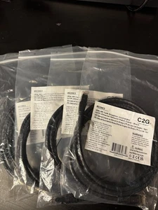 NEW Cat6 - Lot 4 - Snagless Unshielded Ethernet Network Patch Cable Black 6' - Afbeelding 1 van 4