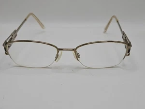 Elle EL18779 Gold Metall mit braunem Akzent 50-18-135 Halbrand Brille Brillengestell - Chic - Bild 1 von 7