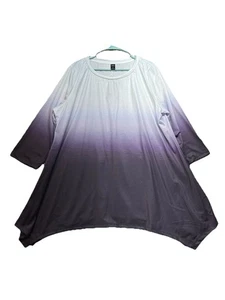 Blusa para mujer rosa esmerilado talla 3XL elegante color degradado manga larga cuello redondo - Imagen 1 de 10