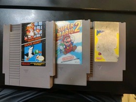 Super Mario Bros. 1, 2 & 3 - Game Lot - Nintendo NES - Carts Only - TESTED!