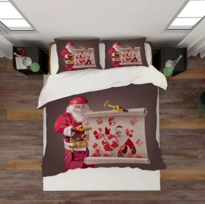 Póster 3D de Papá Noel A289 funda nórdica edredón de Navidad fundas de almohada para cama de Navidad Zoe Foto 1 de 4