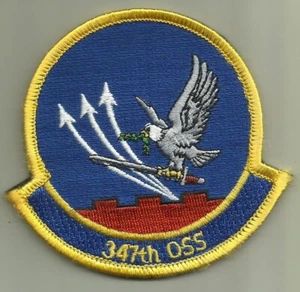 347 OSS USAF PARCHE OPERACIONES SOPORTE SQ RESCATE MOODY AFB GEORGIA PILOTO AVIACIÓN EE. UU. - Imagen 1 de 2