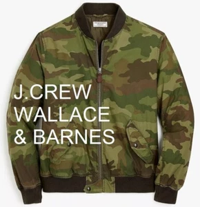 J.CREW bomber jacket camo MA-1 military camouflage lightweight Wallace & Barnes - Picture 1 of 7
