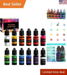 12 Vibrant Colors Epoxy Resin Pigment Dye - Non-Toxic Liquid Colorant (10ml) - Picture 1 of 9