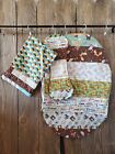 Baby Changing Pad & Burp Cloth travel set  with carry bag Woodland Animals