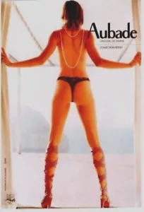 Original vintage poster AUBADE FRENCH STRING LINGERIE TOP MODEL - Picture 1 of 1