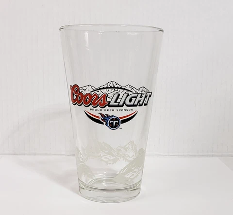 Coors Light Tennessee Titans NFL Football Beer Glass Pint Barware Collectible Cover
