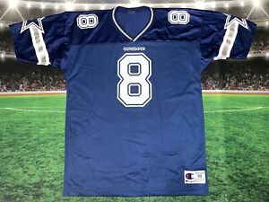 Vintage 90’s Troy Aikman #8 Dallas Cowboys NFL Champion Jersey Sz 48 Preowned