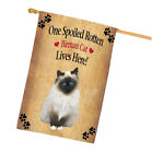 Spoiled Rotten Birman Cat Polyester Double Sided Decorative House Flag