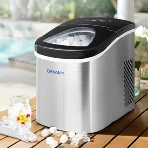 Devanti 2.4L Stainless Steel Portable Ice Cube Maker - Picture 1 of 8