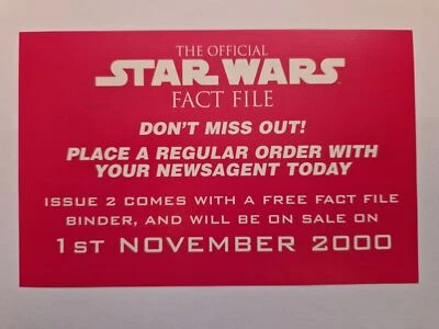 The official Star Wars Fact File - Flyer/Leaflet - B15268 - Bild 1 von 2