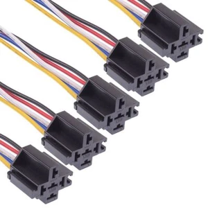 5 x Prewired 4 / 5 Pin Automotive Relay Socket Holder 40A 12V - Picture 1 of 1