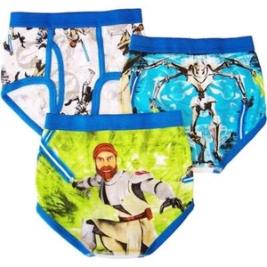 Hanes Star Wars Clone Wars  Boys Cotton Briefs Size 4 3Pack NEW - Picture 1 of 2